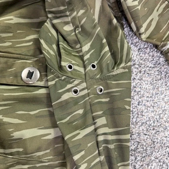 686 Tiger Stripe Camo Full Zip Fleece Jacket Mens XL Green Utility Techwear - Picture 9 of 16